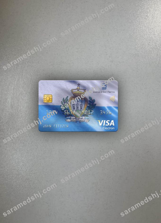 San Marino Banca di San Marino bank visa electron card photolook front